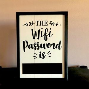 WiFi Password Sign, New